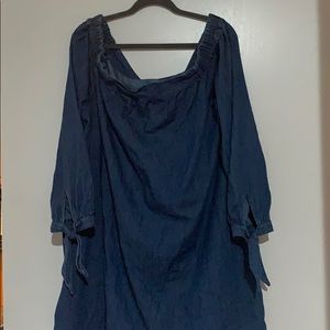 Denim Off the Shoulder Dress